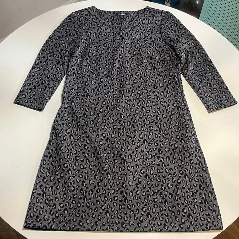 Leopard Print Blue/Gray Dress
